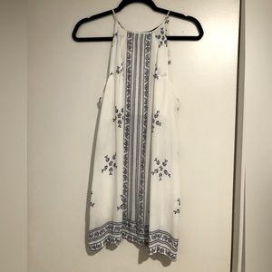 Lumiere Navy and White Mini Shift Dress Size Medium